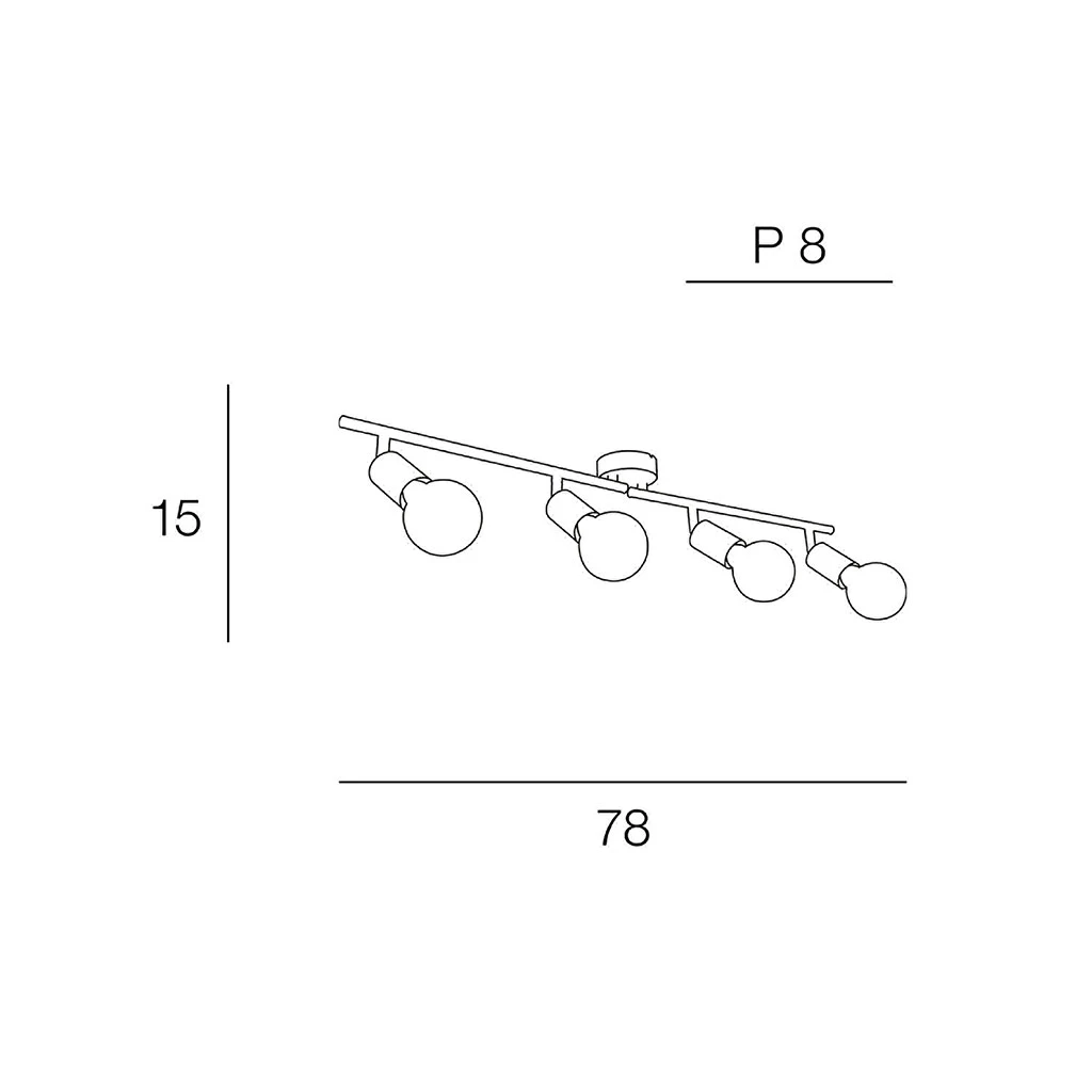 Corep Spot 4 Lumières En Métal Et Laiton L78cm En Métal Noir - Winston 3 Corep Spot 4 Lumières En Métal Et Laiton L78cm En Métal Noir - Winston – Image 3