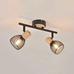 Corep Spot 2 Lumières En Métal H16cm Mat Noir - Kento -Market Set Shop 622566 FRN05 WEB