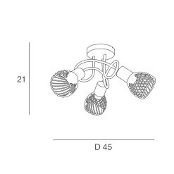 Corep Plafonnier 3 Lumières En Metal H21 Cm Mat Noir - Kento 6 Corep Plafonnier 3 Lumières En Metal H21 Cm Mat Noir - Kento -Market Set Shop 622567 FRN03 WEB