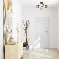 Corep Plafonnier 3 Lumières En Metal H21 Cm Mat Noir - Kento 7 Corep Plafonnier 3 Lumières En Metal H21 Cm Mat Noir - Kento -Market Set Shop 622567 FRN04 WEB