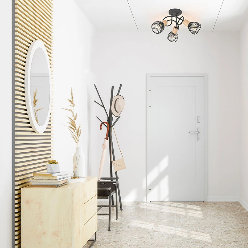 Corep Plafonnier 3 Lumières En Metal H21 Cm Mat Noir - Kento 4 Corep Plafonnier 3 Lumières En Metal H21 Cm Mat Noir - Kento – Image 4