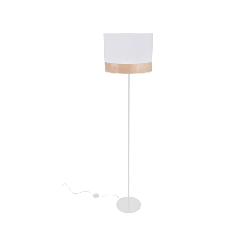 Corep Lampadaire En Metal Et Coton H171cm Blanc - Raito 1 Corep Lampadaire En Metal Et Coton H171cm Blanc - Raito