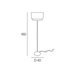 Corep Lampadaire En Metal Et Velours H160cm Sable - Boheme -Market Set Shop 622572 FRN03 WEB