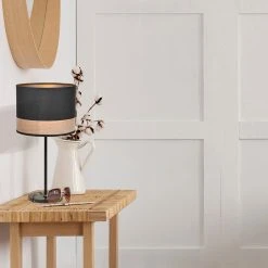 Corep Lampe En Métal Et Coton H36cm Noir - Raito 11 Corep Lampe En Métal Et Coton H36cm Noir - Raito -Market Set Shop 622576 FRN05 WEB