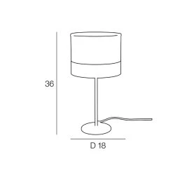 Corep Lampe En Métal Et Coton H36cm Blanc - Raito -Market Set Shop 622577 FRN03 WEB