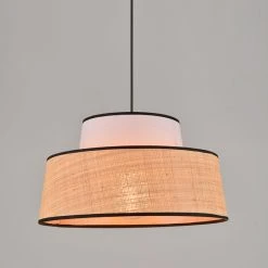 Corep Suspension En Coton Et Raphia D38cm Blanc - Mallorca -Market Set Shop 622587 FRN02 WEB