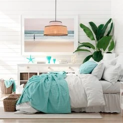 Corep Suspension En Coton Et Raphia D38cm Blanc - Mallorca -Market Set Shop 622587 FRN05 WEB