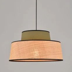 Corep Suspension En Coton Et Raphia D38cm Kaki - Mallorca -Market Set Shop 622589 FRN02 WEB