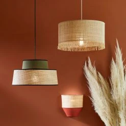 Corep Suspension En Coton Et Raphia D38cm Kaki - Mallorca -Market Set Shop 622589 FRN04 WEB