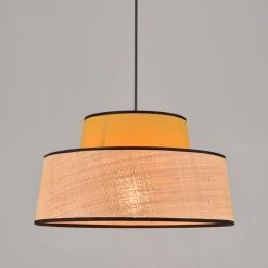 Corep Suspension En Coton Et Raphia D38cm Moutarde - Mallorca -Market Set Shop 622590 FRN02 WEB