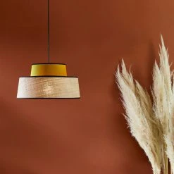 Corep Suspension En Coton Et Raphia D38cm Moutarde - Mallorca -Market Set Shop 622590 FRN04 WEB
