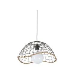 Corep Suspension En Métal Et Bambou D41cm Anthracite - Lanka