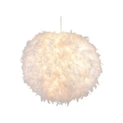 Corep Suspension Boule En Plumes Blanc D70cm Blanc - Kokot -Market Set Shop 622608 FRN05 WEB