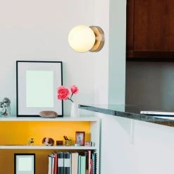 Corep Applique En Metal Et Verre H12cm Alu Brosse - Seventy -Market Set Shop 622616 FRN04 WEB