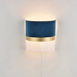 Corep Applique En Coton Et Velours H20cm Marine - Velvet -Market Set Shop 622619 FRN06 WEB