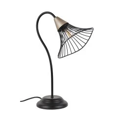 Corep Lampe En Métal Et Laiton H42cm Noir - Lizzie