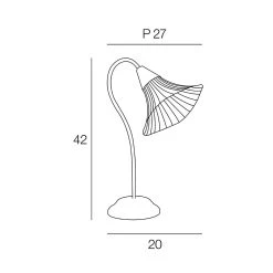 Corep Lampe En Métal Et Laiton H42cm Noir - Lizzie -Market Set Shop 622629 FRN03 WEB