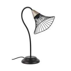 Corep Lampe En Métal Et Laiton H42cm Noir - Lizzie -Market Set Shop 622629 FRN05 WEB