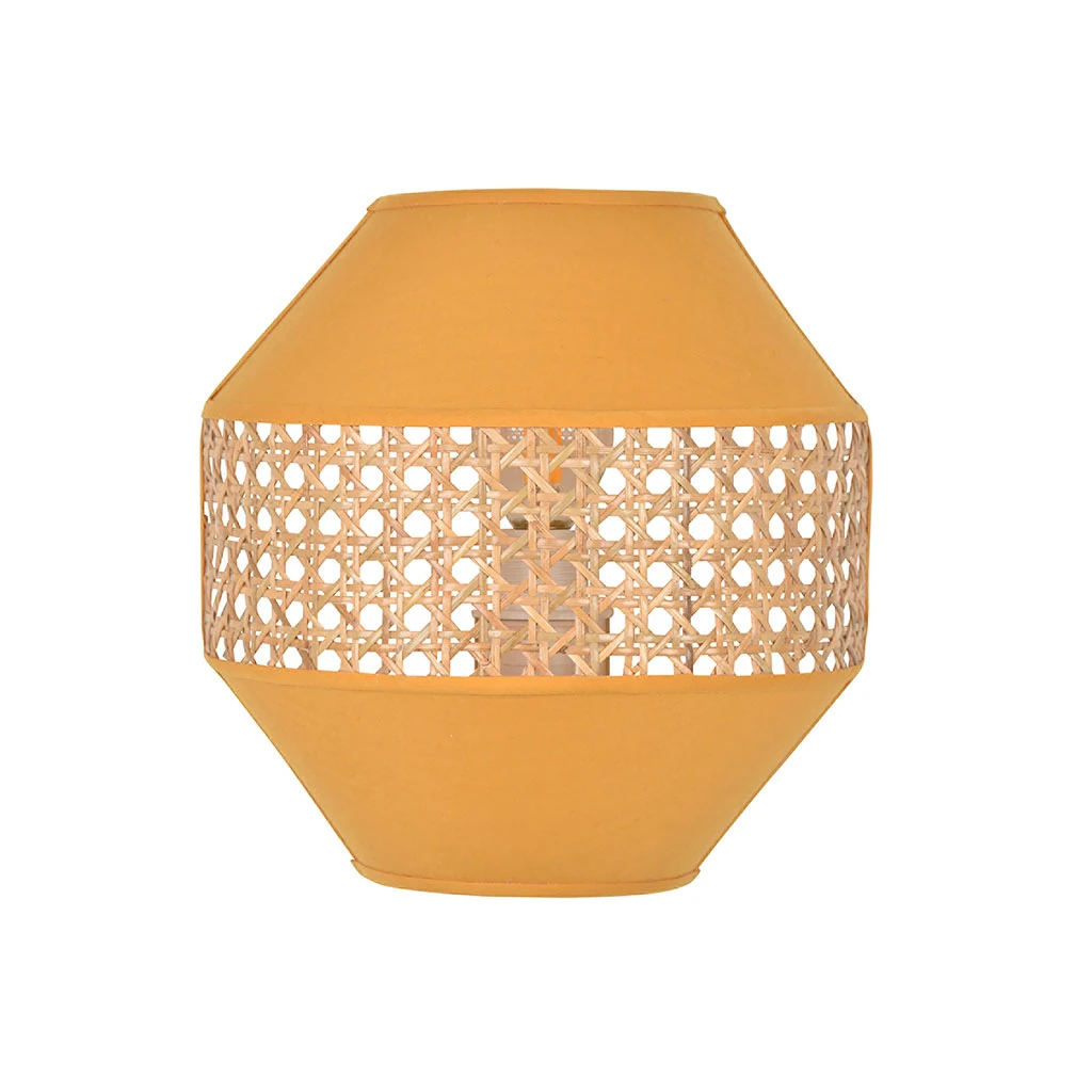 Corep Applique En Coton Et Cannage H21cm Moutarde - Jarawa 1 Corep Applique En Coton Et Cannage H21cm Moutarde - Jarawa