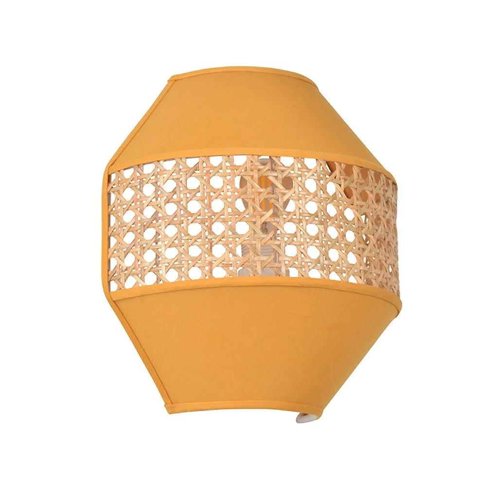 Corep Applique En Coton Et Cannage H21cm Moutarde - Jarawa 6 Corep Applique En Coton Et Cannage H21cm Moutarde - Jarawa – Image 6