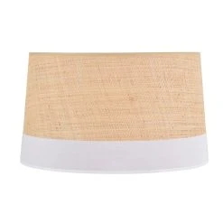 Corep Abat-jour En Raphia Et Coton D45cm Blanc - Faa