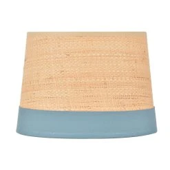 Corep Abat-jour En Raphia Et Coton D25cm Petrole - Faa