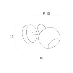 Corep Spot 1 Lumière En Métal Et Velour H14cm Blanc - Shelby -Market Set Shop 622671 FRN03 WEB