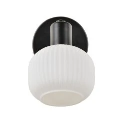 Corep Spot 1 Lumière En Métal Et Velour H14cm Blanc - Shelby -Market Set Shop 622671 FRN05 WEB