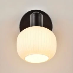 Corep Spot 1 Lumière En Métal Et Velour H14cm Blanc - Shelby -Market Set Shop 622671 FRN06 WEB