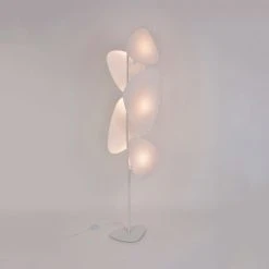 Market Set Lampadaire En Métal Et Papier H179cm Blanc - Screen -Market Set Shop 623093 FRN02 WEB