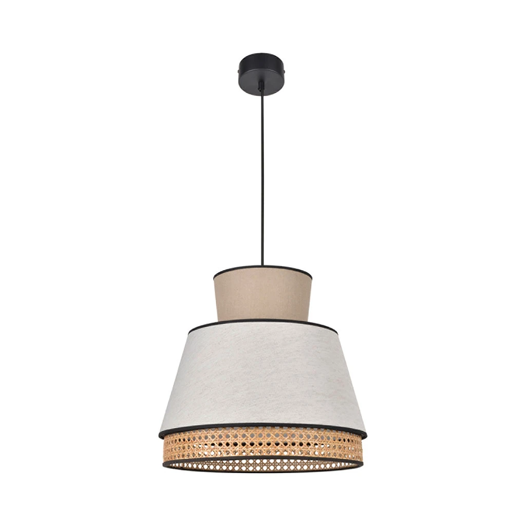 Market Set Suspension En Lin Lavé Et Cannage H37.5cm Nude - Singapour 1 Market Set Suspension En Lin Lavé Et Cannage H37.5cm Nude - Singapour