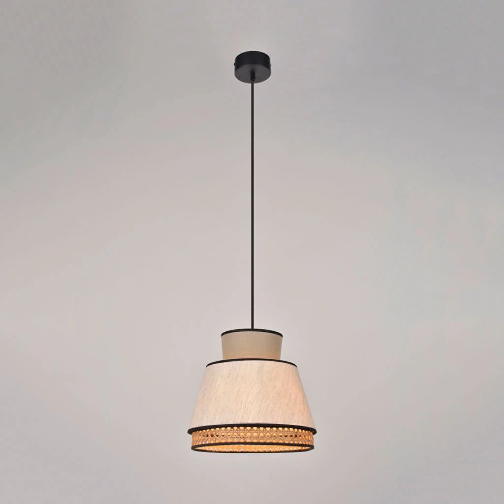 Market Set Suspension En Lin Lavé Et Cannage H23cm Nude - Singapour 3 Market Set Suspension En Lin Lavé Et Cannage H23cm Nude - Singapour – Image 3