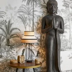 Market Set Lampe En Lin Lave Et Cannage H59cm Nude - Singapour -Market Set Shop 623127 FRN04 WEB