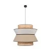 Market Set Suspension En Lin Lavé Et Cannage H60cm Nude - Singapour
