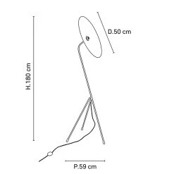 Market Set Lampadaire Pivo En Metal, Velours Et Lin H180cm - Sonia Laudet Nosachite -Market Set Shop 623134 FRN03 WEB