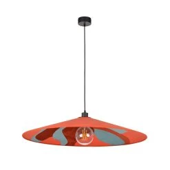 Market Set Suspension En Métal, Velour Et Lin D80cm Camelia - Sonia Laudet Malachite