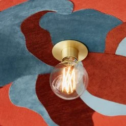 Market Set Suspension En Métal, Velour Et Lin D80cm Camelia - Sonia Laudet Malachite -Market Set Shop 623140 FRN05 WEB