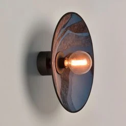 Market Set Applique En Métal, Velours Et Lin H40cm Nuit - Sonia Laudet Malachite -Market Set Shop 623143 FRN02 WEB