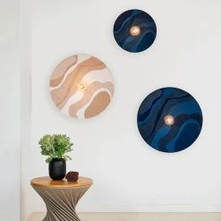 Market Set Applique En Métal, Velours Et Lin H40cm Nuit - Sonia Laudet Malachite -Market Set Shop 623143 FRN04 WEB