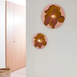 Market Set Applique En Métal, Velours Et Lin H40cm Pivoine - Sonia Laudet Nostalgia -Market Set Shop 623149 FRN04 WEB