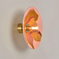 Market Set Applique En Métal, Velours Et Lin H40cm Pivoine - Sonia Laudet Nostalgia -Market Set Shop 623149 FRN06 WEB