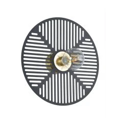 Market Set Applique 1 Lumière En Métal Et Laiton D40cm Noir - Waterlily