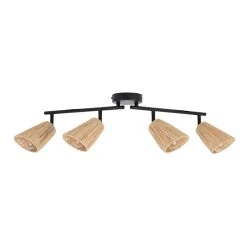 Corep Spot 4 Lumières En Raphia L60cm Naturel - Playa