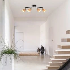 Corep Spot 4 Lumières En Raphia L60cm Naturel - Playa -Market Set Shop 631523 FRN03 WEB