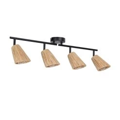 Corep Spot 4 Lumières En Raphia L60cm Naturel - Playa -Market Set Shop 631523 FRN05 WEB