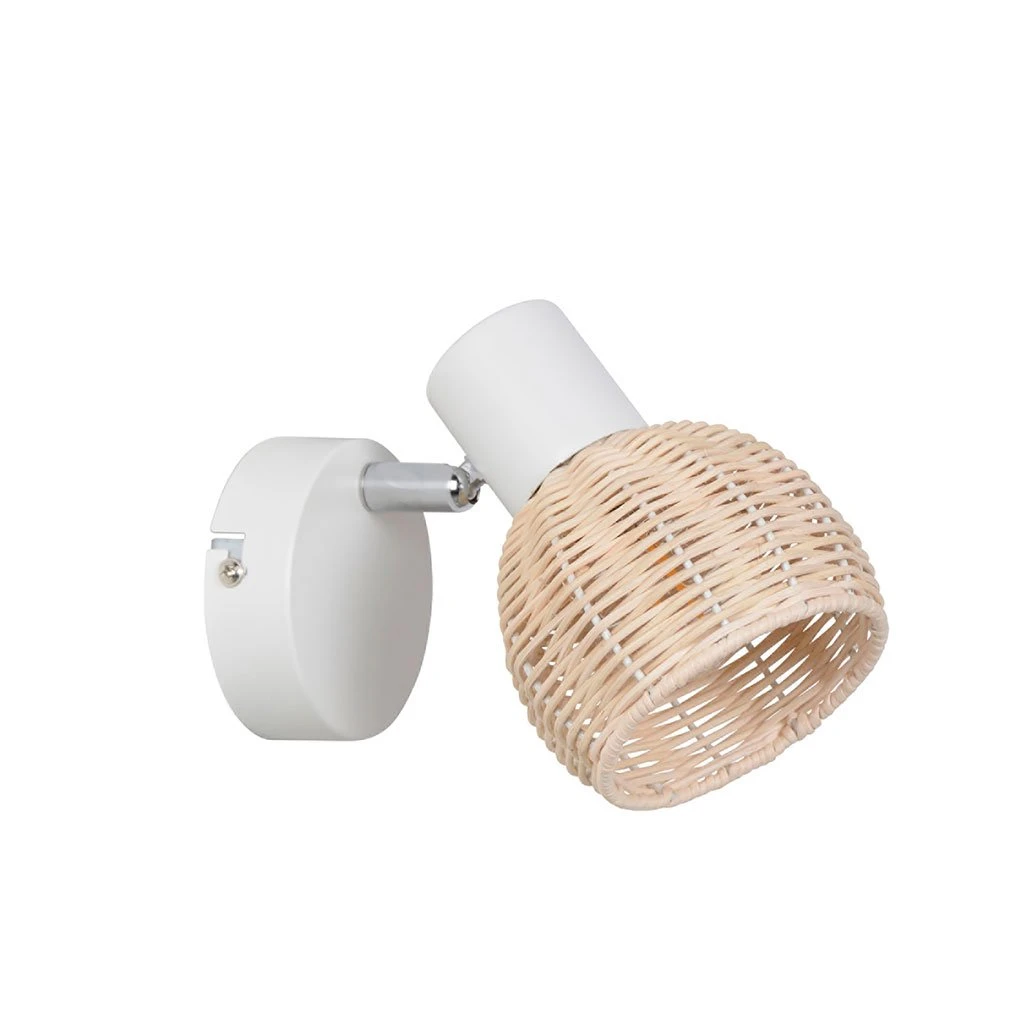 Corep Spot 1 Lumière En Métal Et Rotin Tressé H13cm Naturel - Calanques 1 Corep Spot 1 Lumière En Métal Et Rotin Tressé H13cm Naturel - Calanques