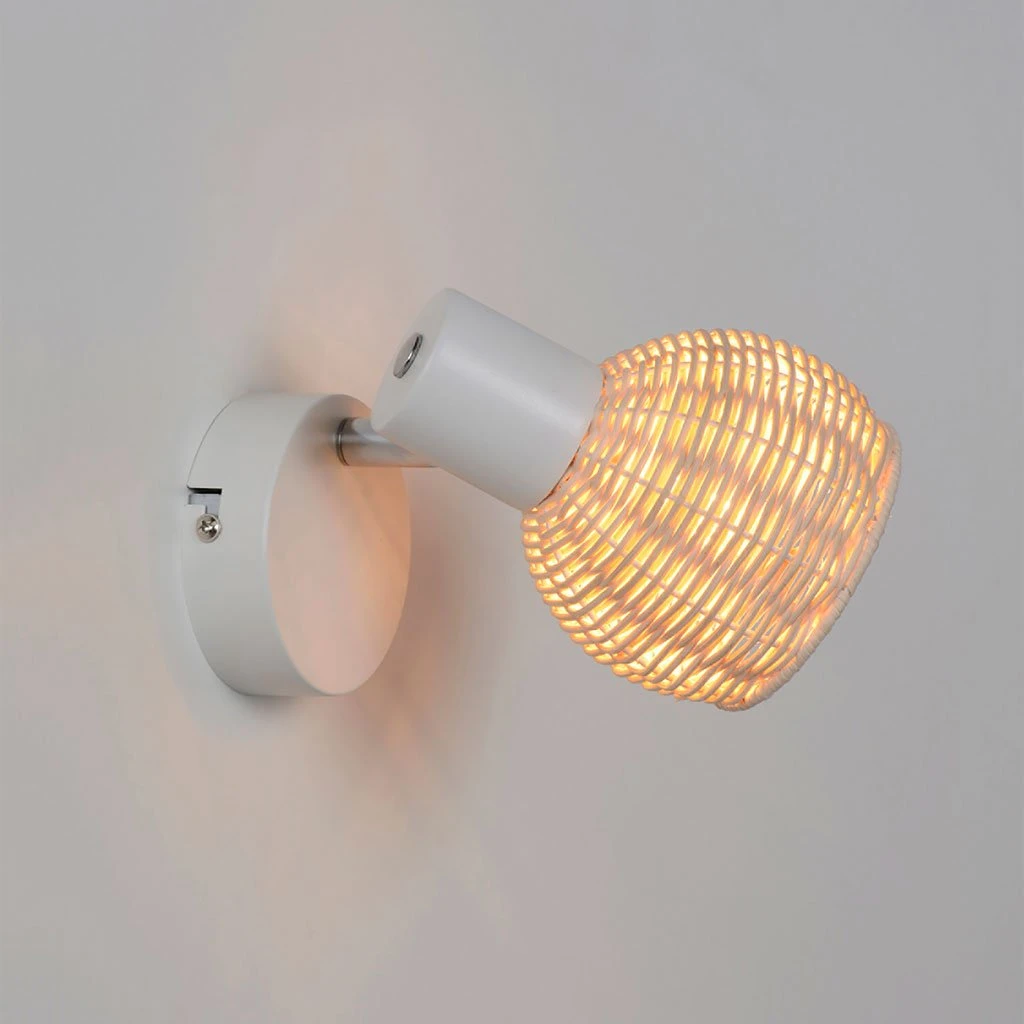 Corep Spot 1 Lumière En Métal Et Rotin Tressé H13cm Naturel - Calanques 2 Corep Spot 1 Lumière En Métal Et Rotin Tressé H13cm Naturel - Calanques – Image 2