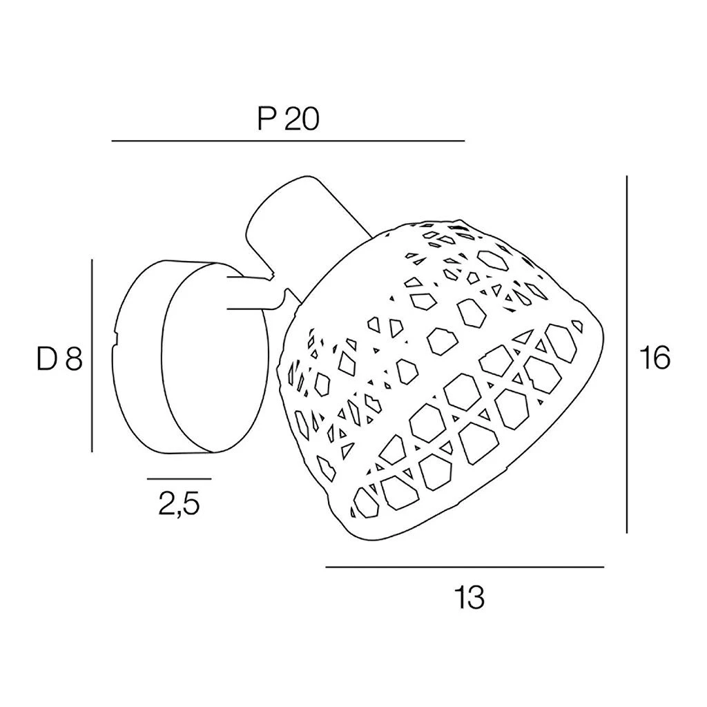Corep Spot 1 Lumière En Métal Et Bambou H16cm Noir - Kami 4 Corep Spot 1 Lumière En Métal Et Bambou H16cm Noir - Kami – Image 4