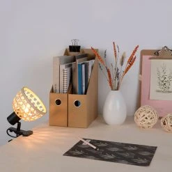 Corep Spot à Pince En Métal Et Bambou H15cm Noir - Kami -Market Set Shop 631537 FRN03 WEB