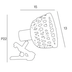 Corep Spot à Pince En Métal Et Bambou H15cm Noir - Kami -Market Set Shop 631537 FRN04 WEB